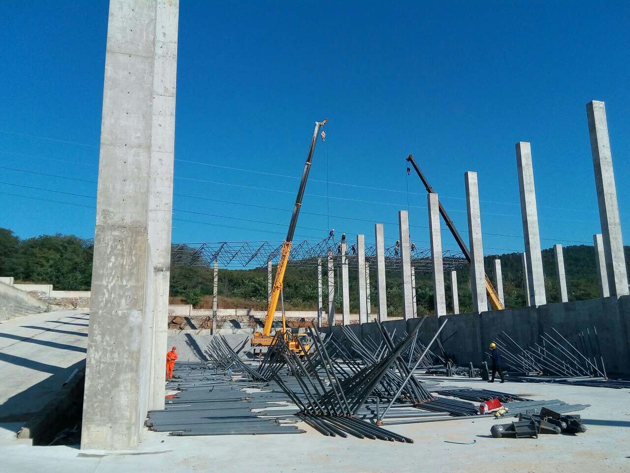 渝北威海搅拌站网架